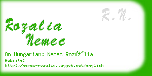 rozalia nemec business card